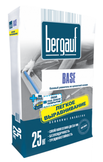 Базовый ровнитель на цементной основе Bergauf Base, 25кг